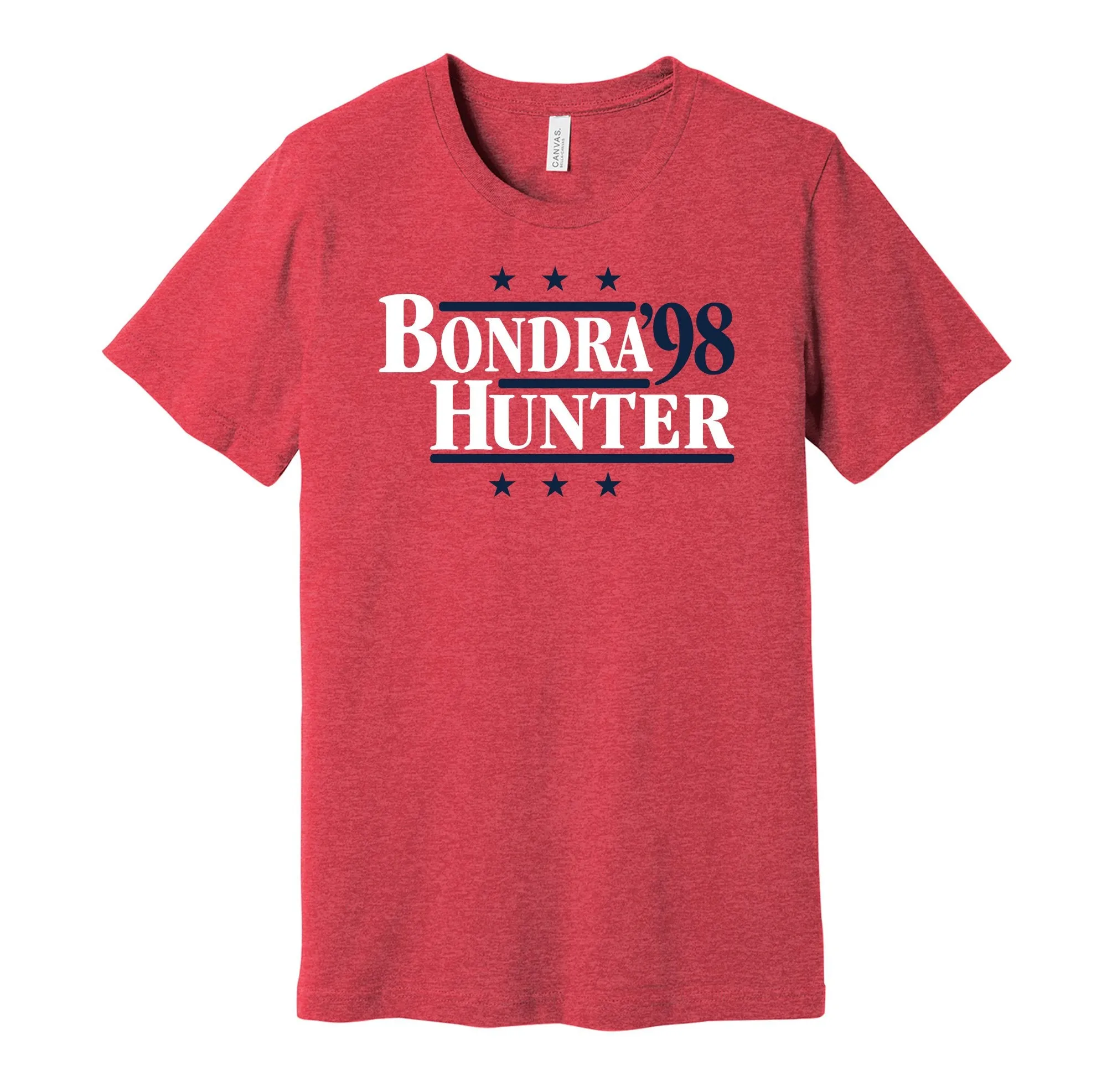 Bondra & Hunter '98 - Washington Legends Political Campaign Parody T-Shirt - Hyper Than Hype Shirts