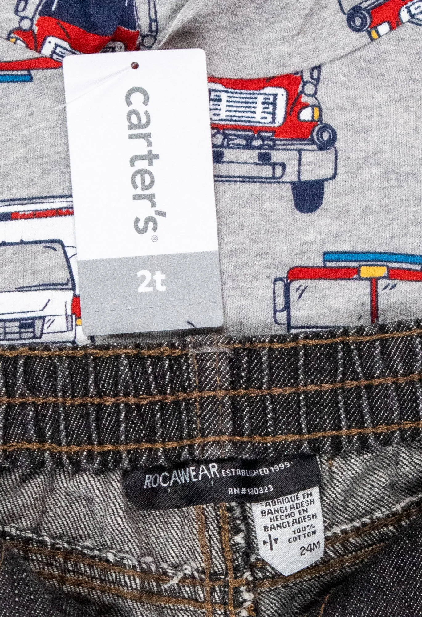 BOY SIZE 2 YEARS - ROCAWEAR & CARTERS, 2 Piece Mix N Match Fall Outfit NWT / EUC B7