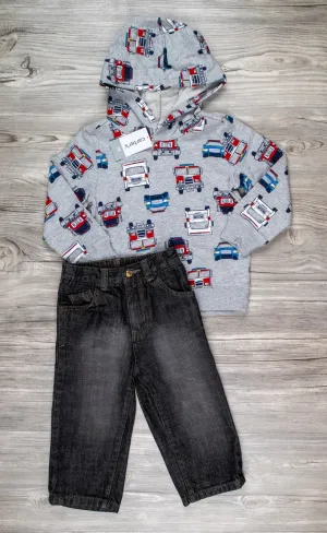 BOY SIZE 2 YEARS - ROCAWEAR & CARTERS, 2 Piece Mix N Match Fall Outfit NWT / EUC B7