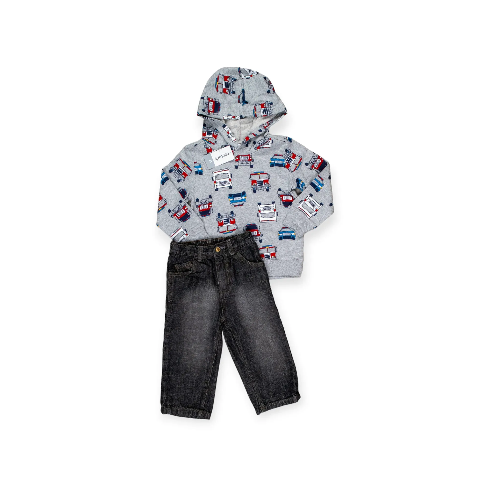 BOY SIZE 2 YEARS - ROCAWEAR & CARTERS, 2 Piece Mix N Match Fall Outfit NWT / EUC B7