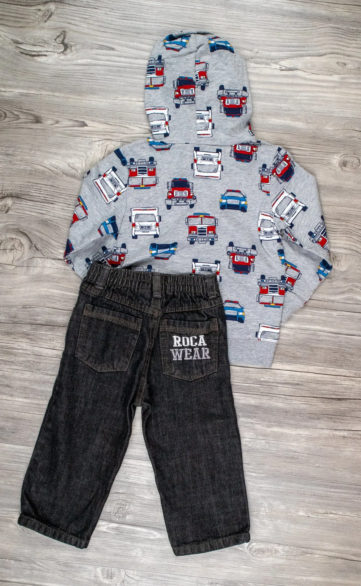 BOY SIZE 2 YEARS - ROCAWEAR & CARTERS, 2 Piece Mix N Match Fall Outfit NWT / EUC B7