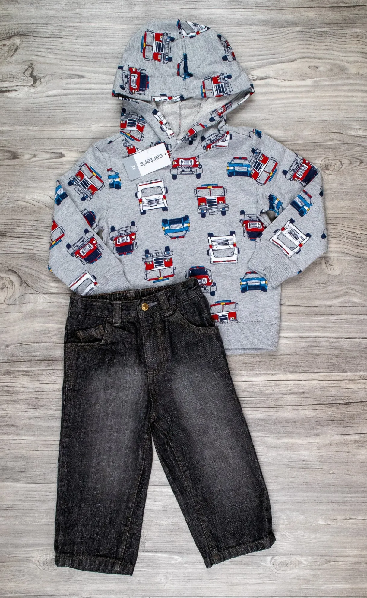 BOY SIZE 2 YEARS - ROCAWEAR & CARTERS, 2 Piece Mix N Match Fall Outfit NWT / EUC B7