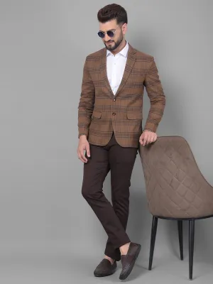 Brown Checked Blazer
