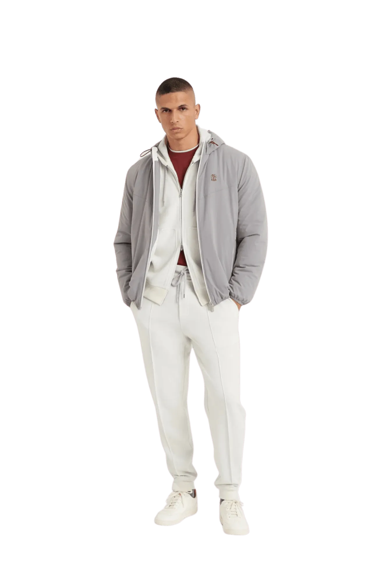 Brunello Cucinelli Men's Cotton Jersey Crew Neck T-shirt With Faux-layering