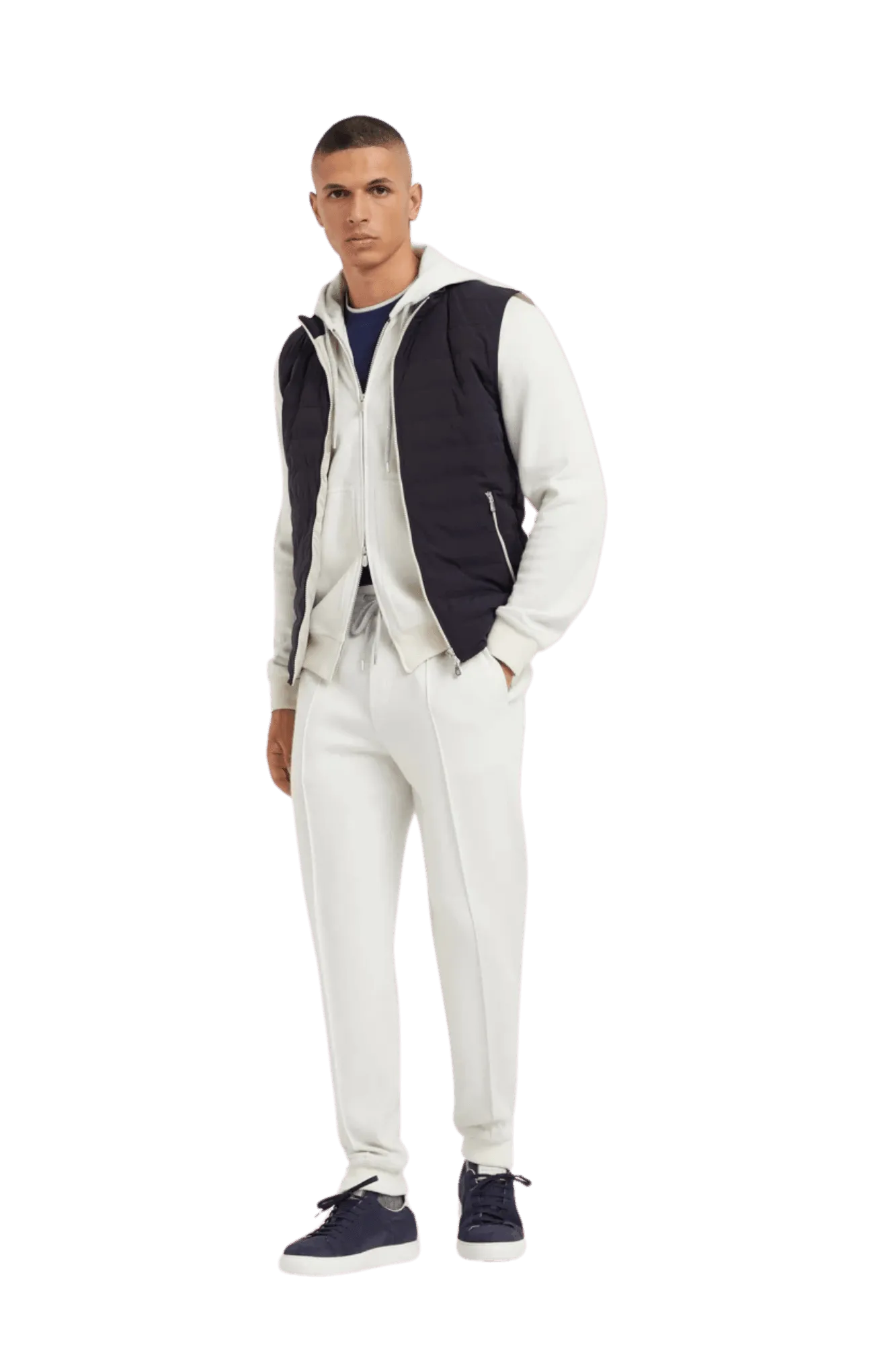 Brunello Cucinelli Men's Cotton Jersey Crew Neck T-shirt With Faux-layering