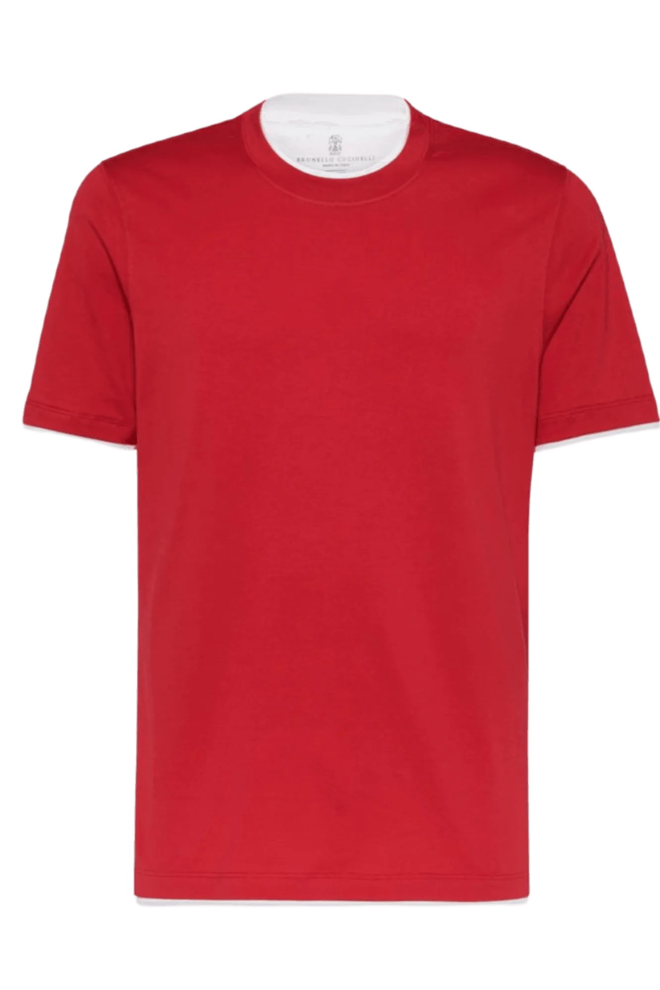 Brunello Cucinelli Men's Cotton Jersey Crew Neck T-shirt With Faux-layering