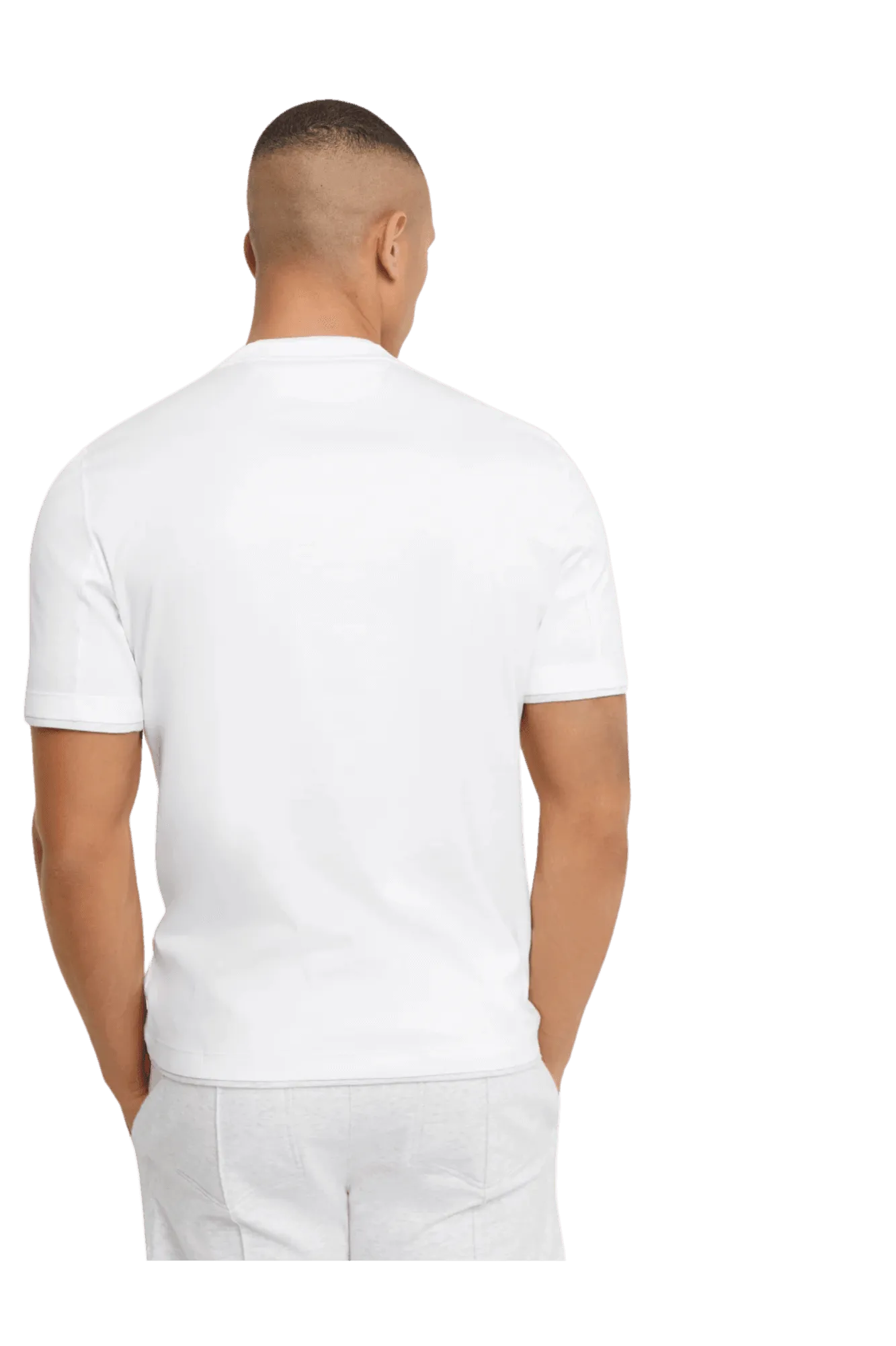 Brunello Cucinelli Men's Cotton Jersey Crew Neck T-shirt With Faux-layering