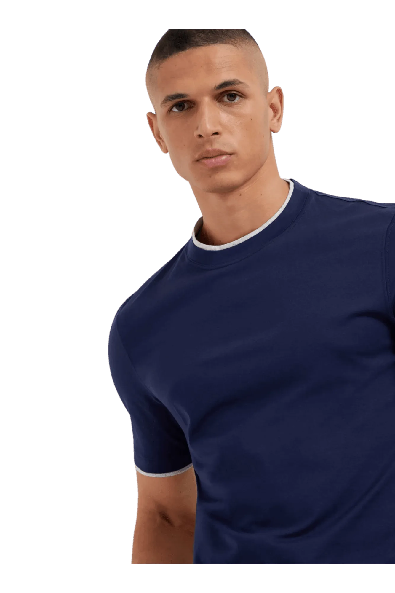 Brunello Cucinelli Men's Cotton Jersey Crew Neck T-shirt With Faux-layering
