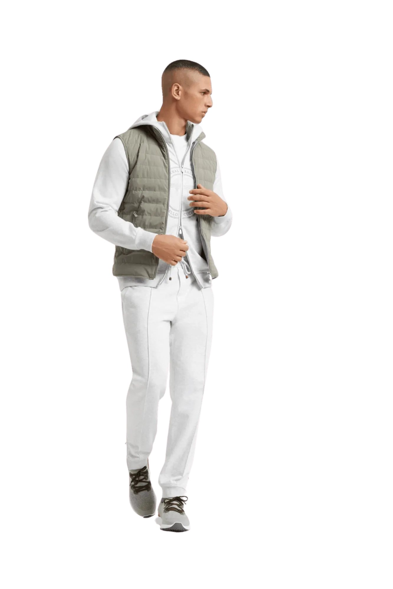 Brunello Cucinelli Men's Cotton Jersey Crew Neck T-shirt With Faux-layering