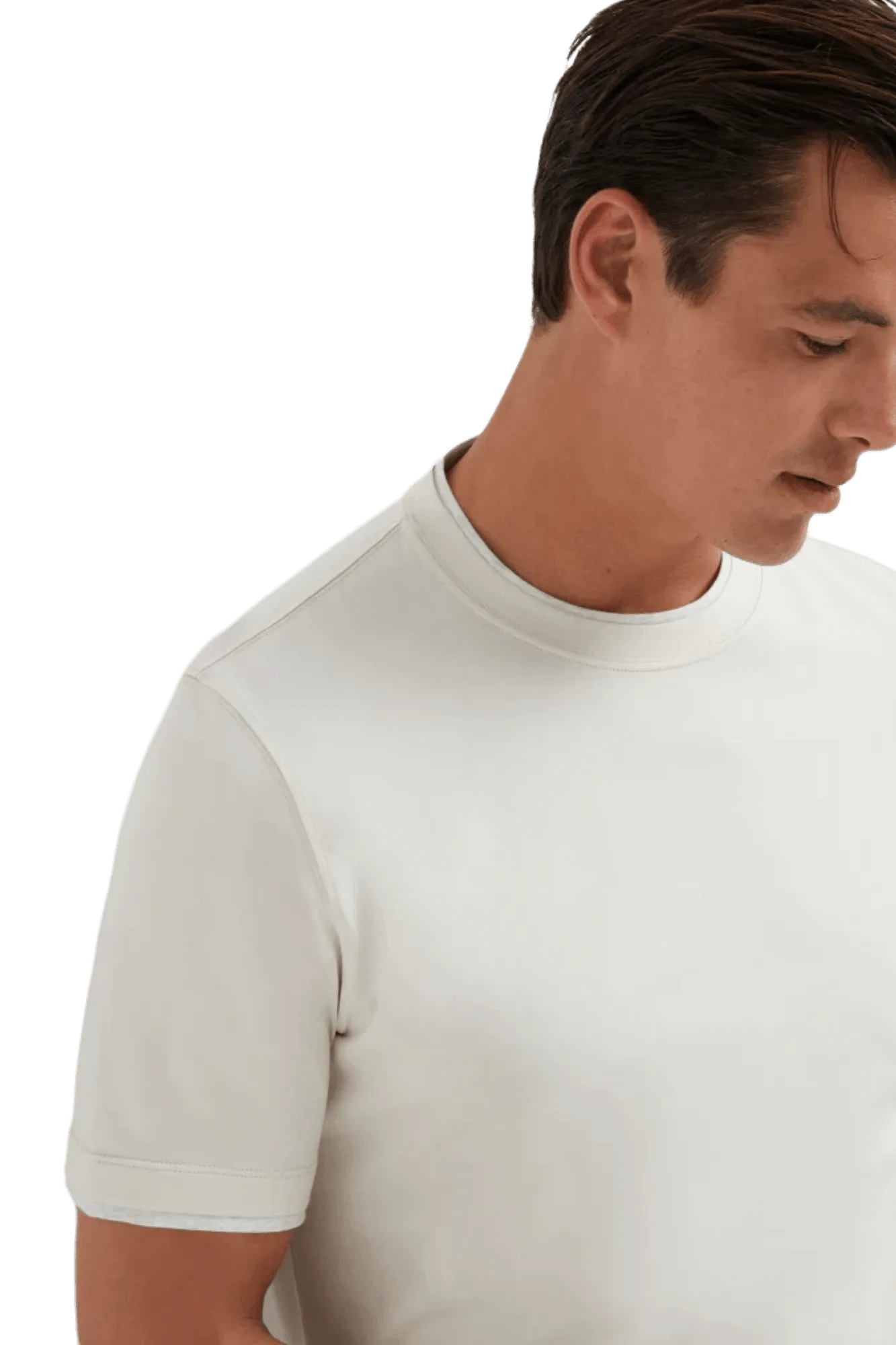 Brunello Cucinelli Men's Cotton Jersey Crew Neck T-shirt With Faux-layering