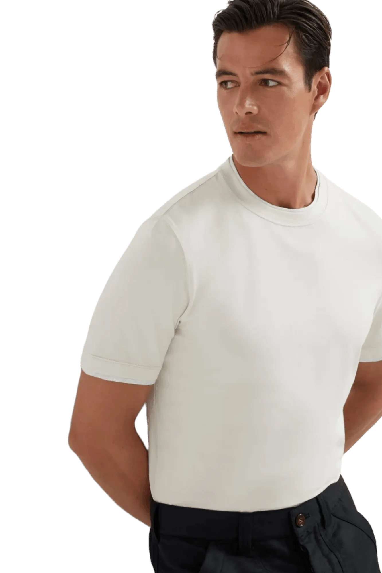 Brunello Cucinelli Men's Cotton Jersey Crew Neck T-shirt With Faux-layering