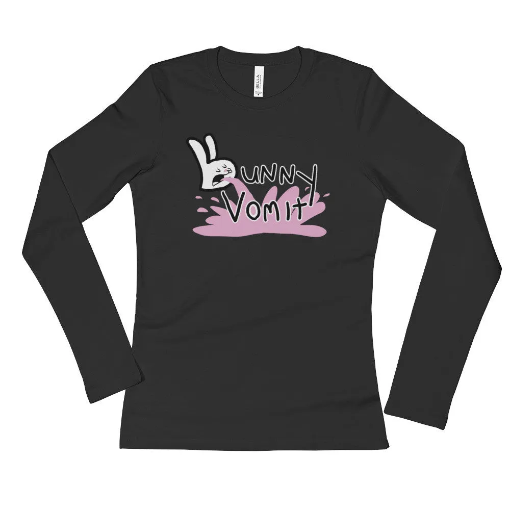 Bunny Vomit Logo Fitted Long Sleeve T-Shirt