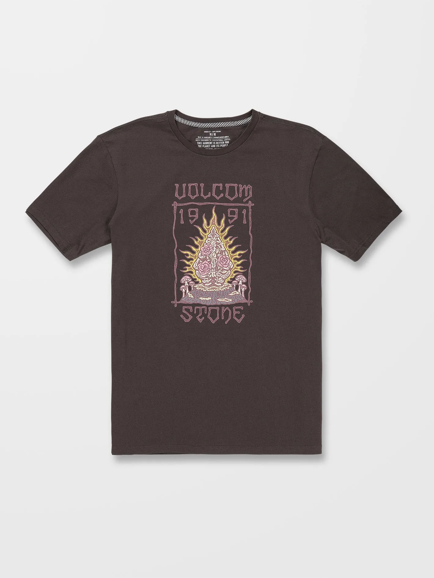 Caged Stone T-Shirt - RINSED BLACK