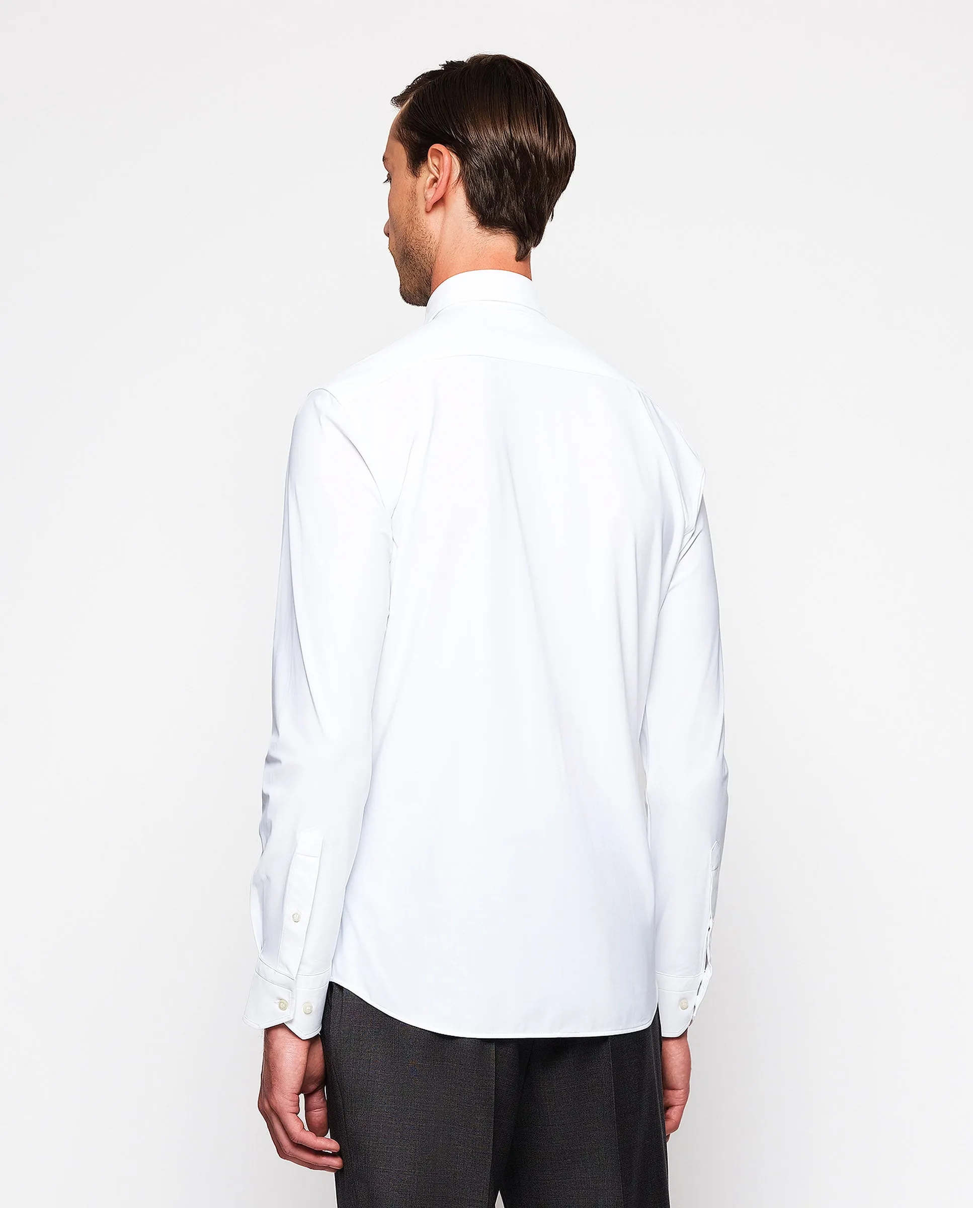 Camisa vestir técnica tailored fit blanca