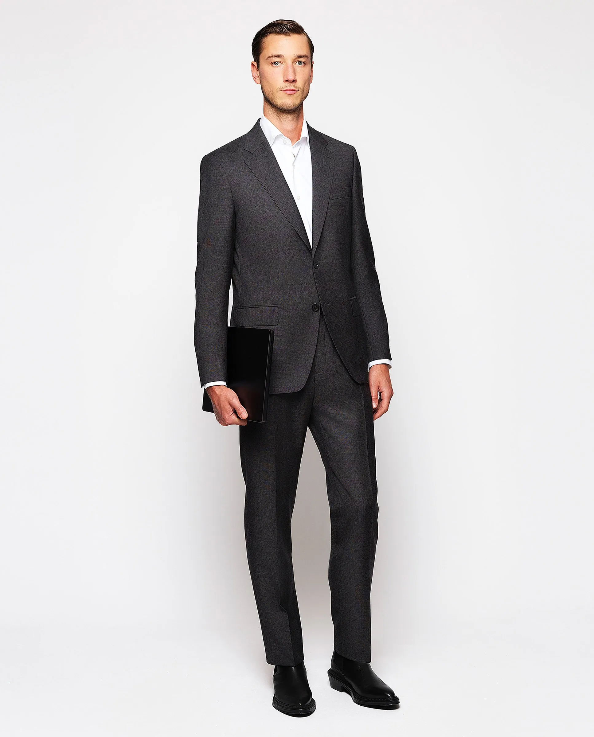 Camisa vestir técnica tailored fit blanca