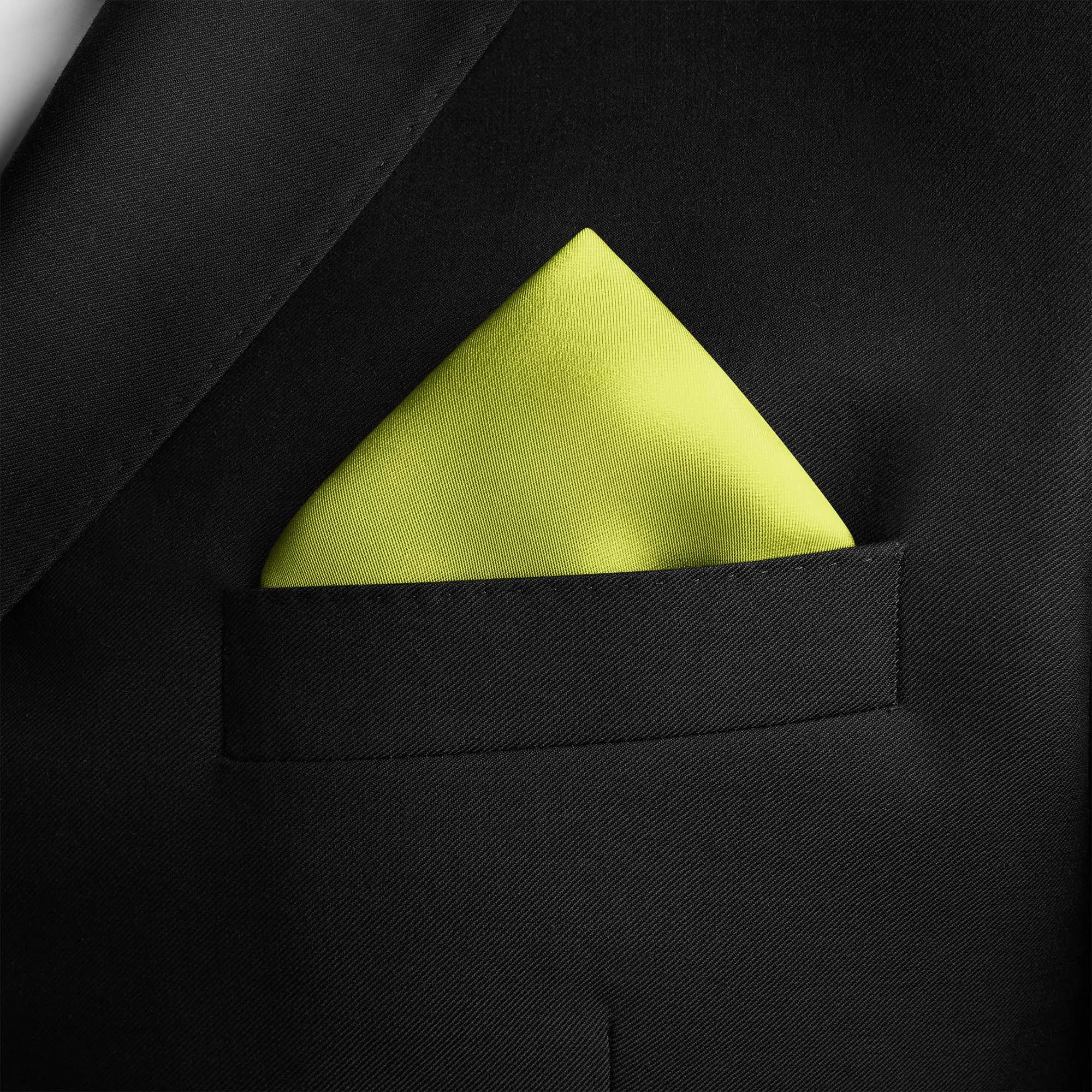 CANARY YELLOW SILK POCKET SQUARE
