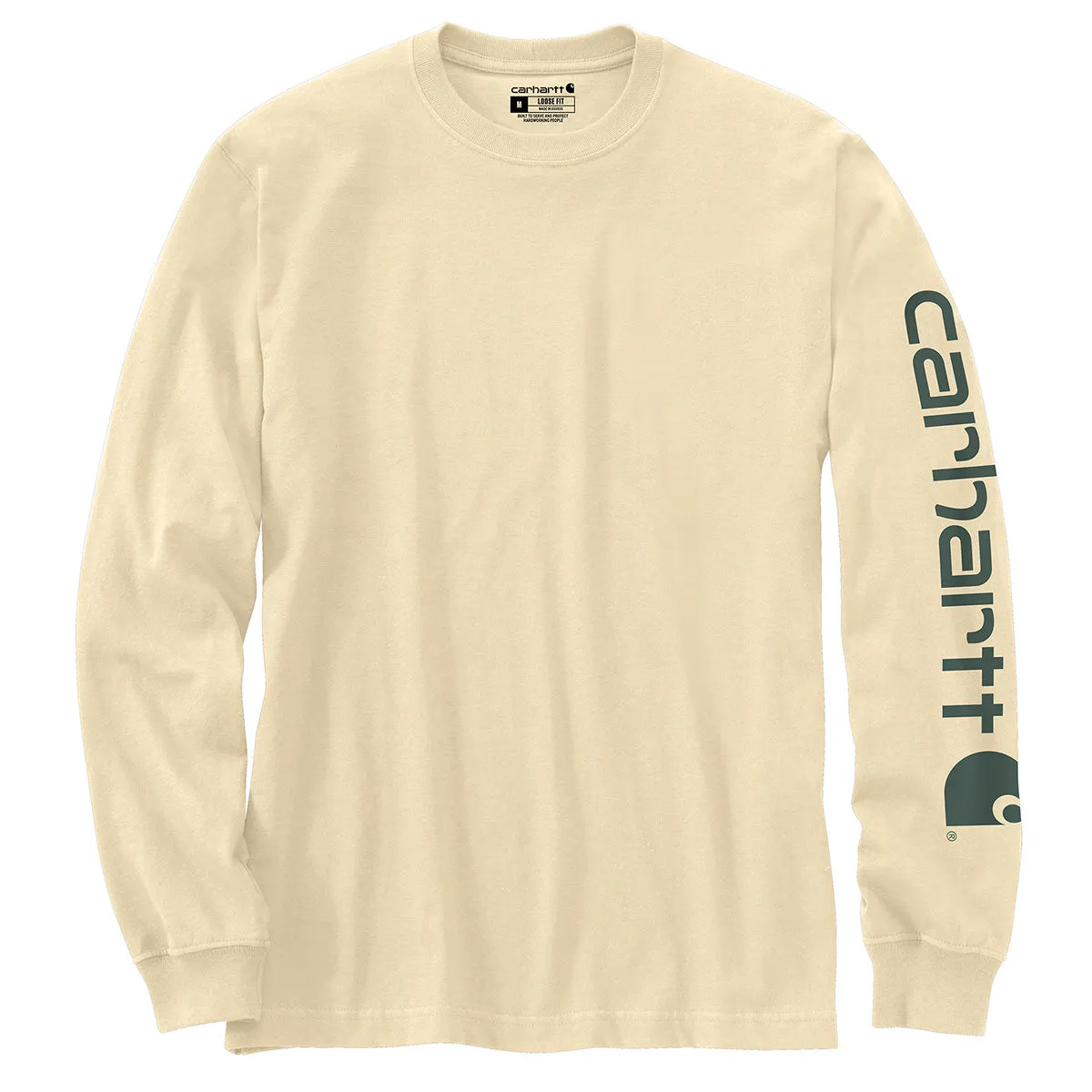 Carhartt K231-SNSLF24 Men's Loose Fit Heavyweight LS Logo Sleeve Graphic T-Shirt