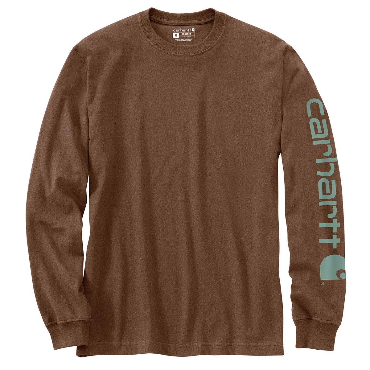 Carhartt K231-SNSLF24 Men's Loose Fit Heavyweight LS Logo Sleeve Graphic T-Shirt