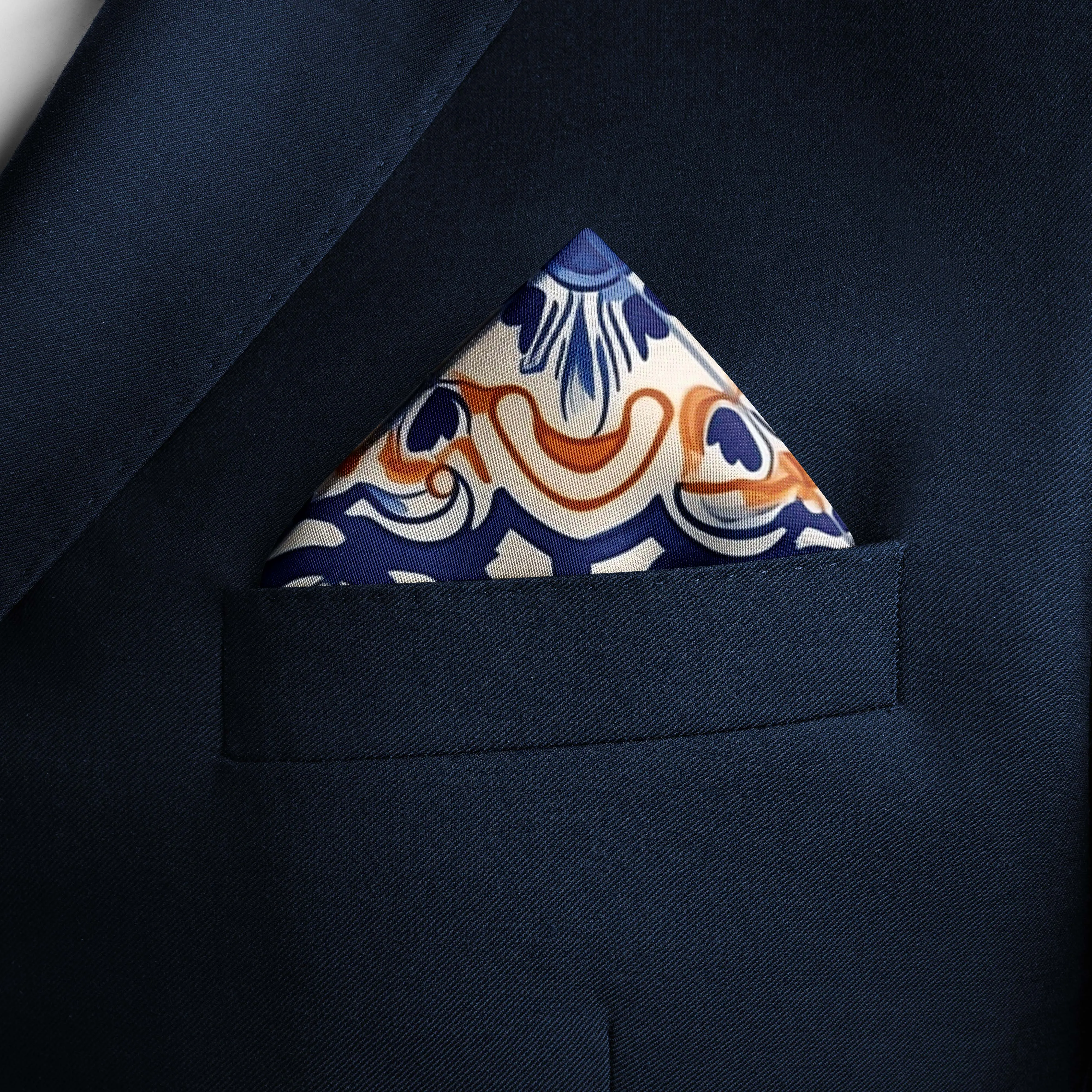 CAROL ALDER SILK POCKET SQUARE