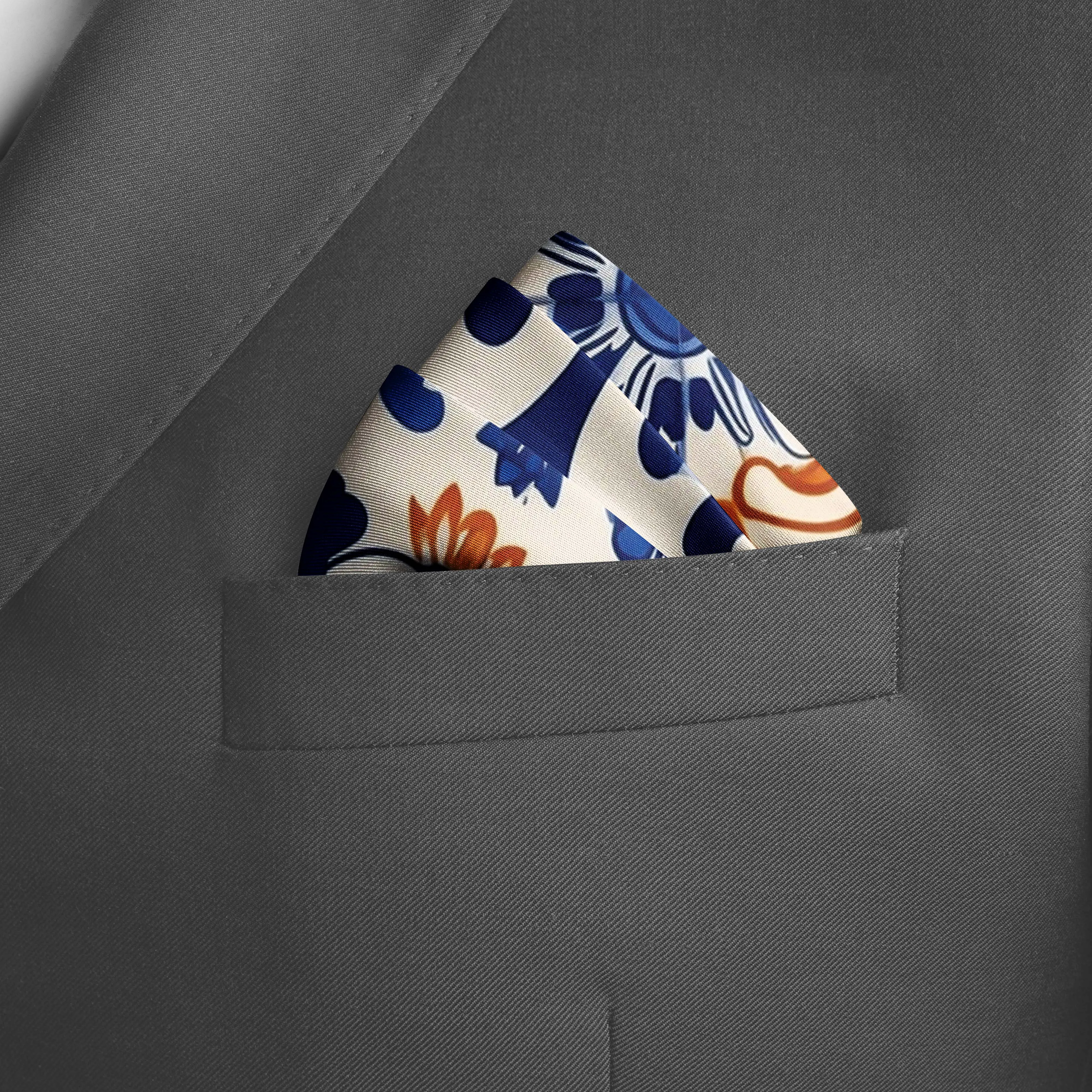 CAROL ALDER SILK POCKET SQUARE