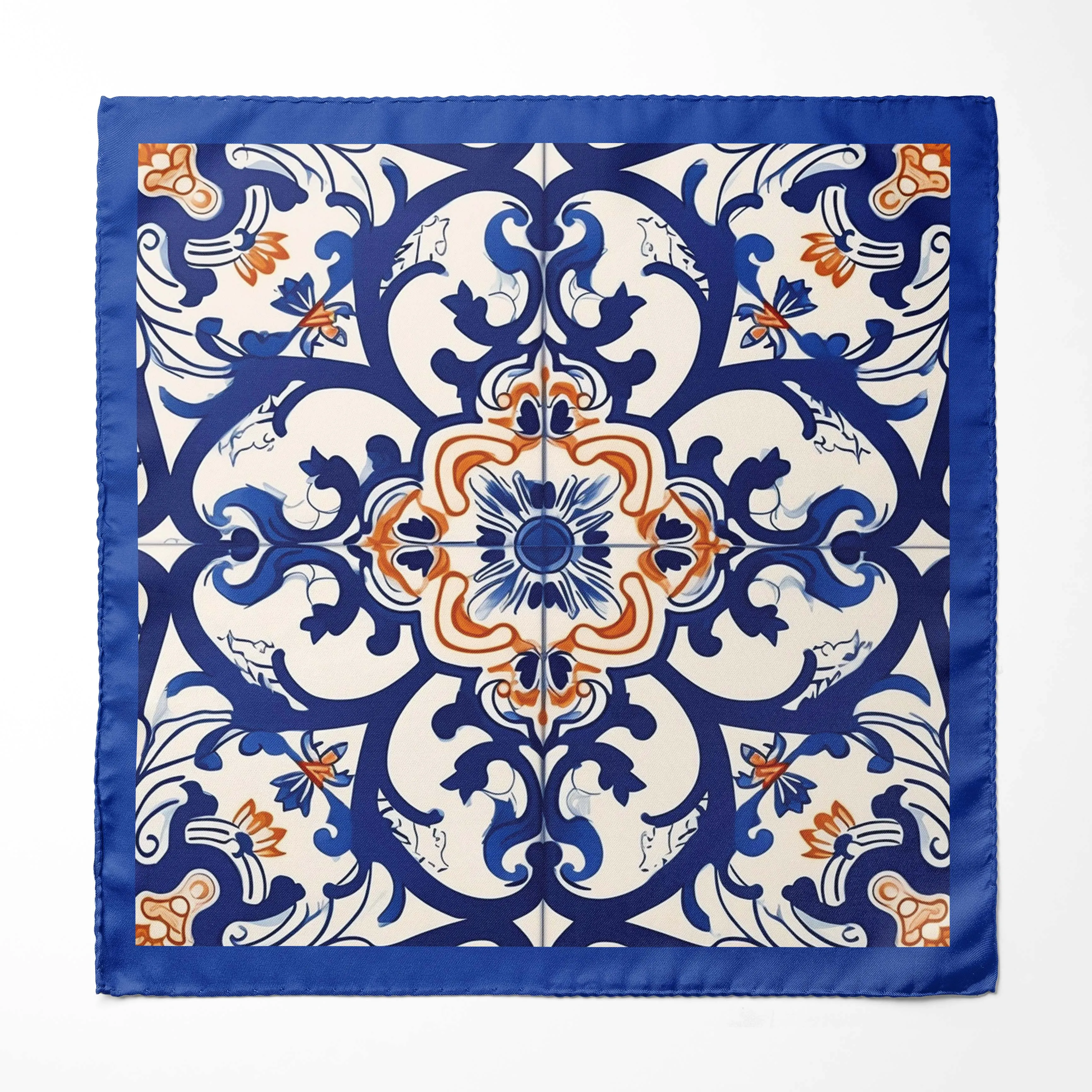 CAROL ALDER SILK POCKET SQUARE