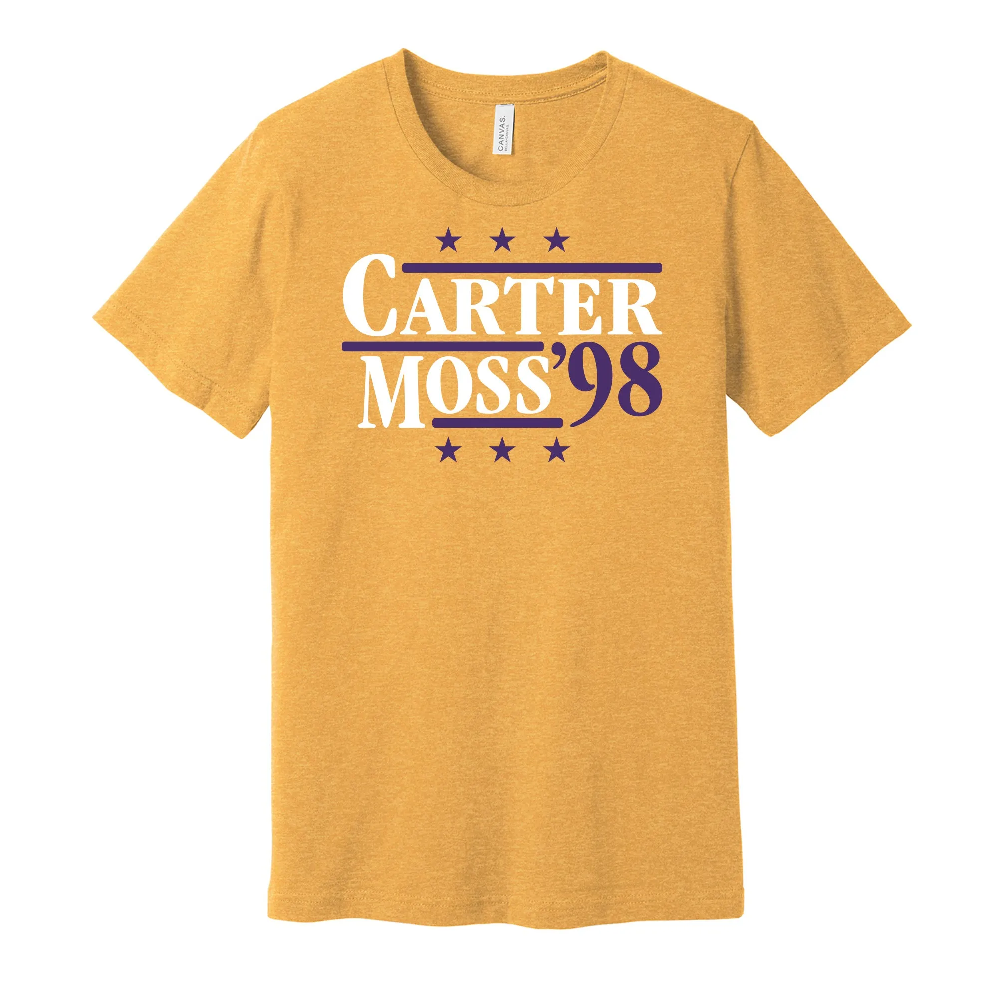 Carter & Moss '98 - Minnesota Legends Political Campaign Parody T-Shirt - Hyper Than Hype Shirts