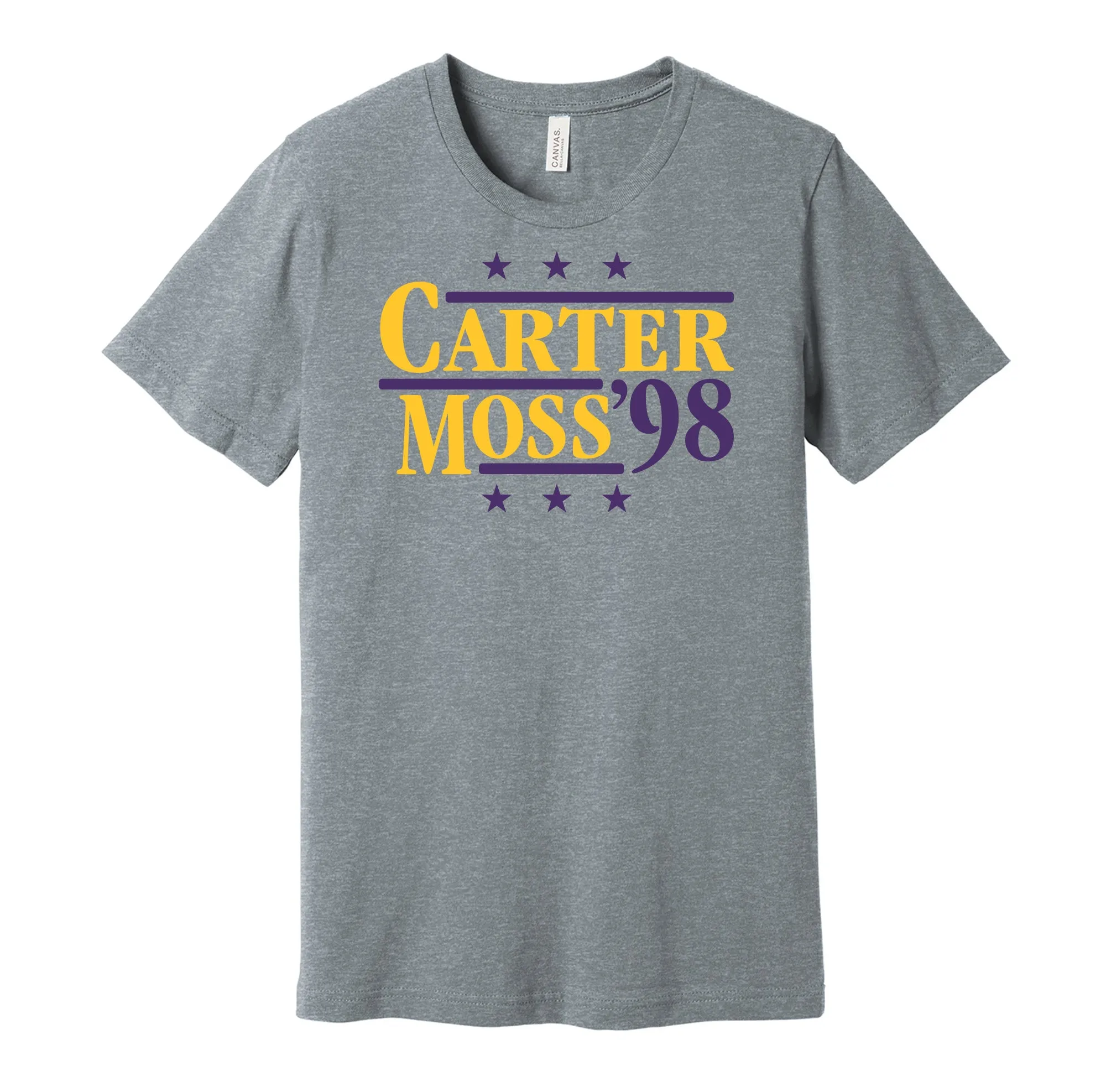 Carter & Moss '98 - Minnesota Legends Political Campaign Parody T-Shirt - Hyper Than Hype Shirts