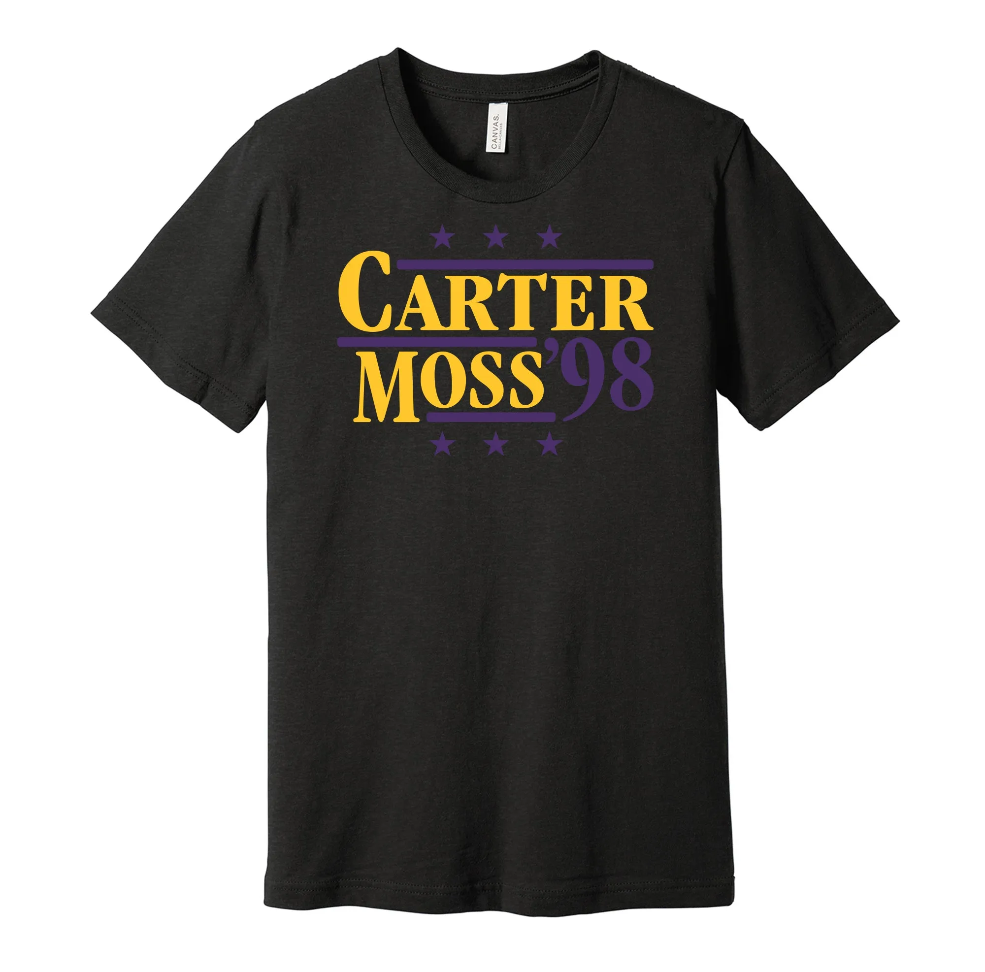 Carter & Moss '98 - Minnesota Legends Political Campaign Parody T-Shirt - Hyper Than Hype Shirts