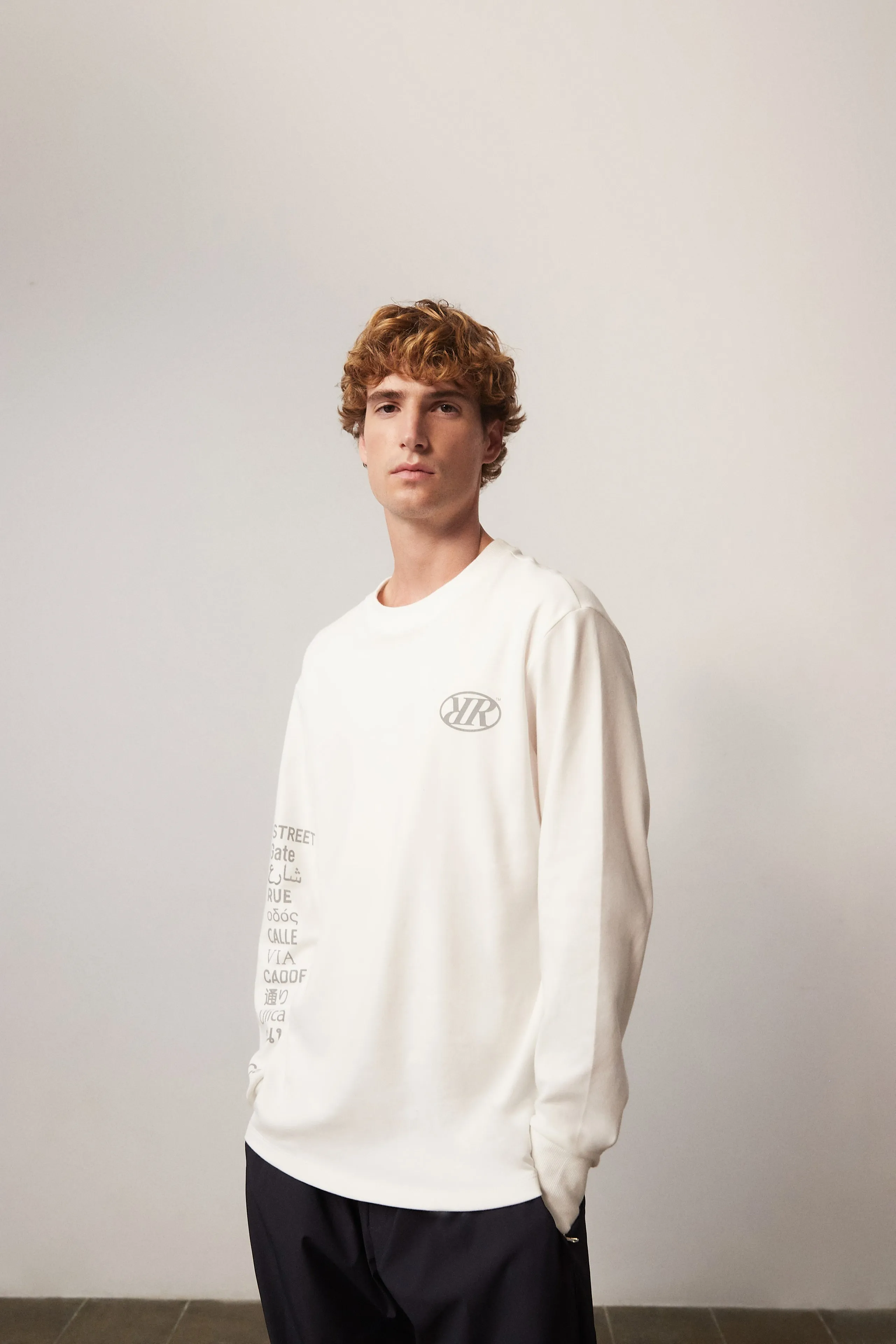 Casp T-Shirt Long-Sleeve in White