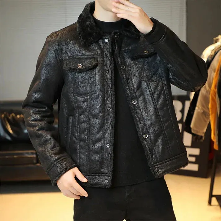 Casual bomber style leather jacket for men | perfect for casual days
