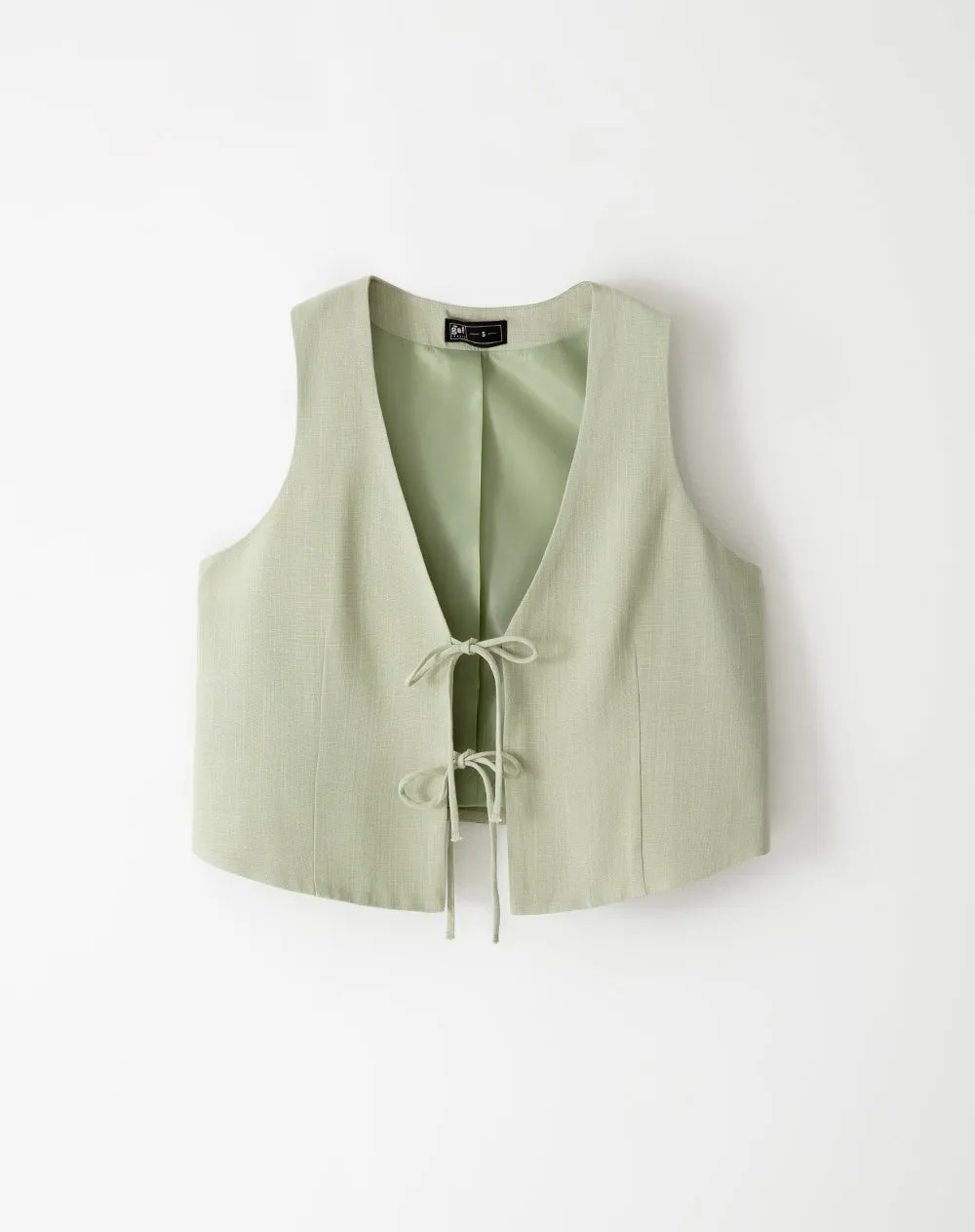 Chaleco loose fit sin capucha verde