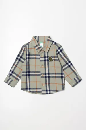Check Long Sleeve Shirt Green