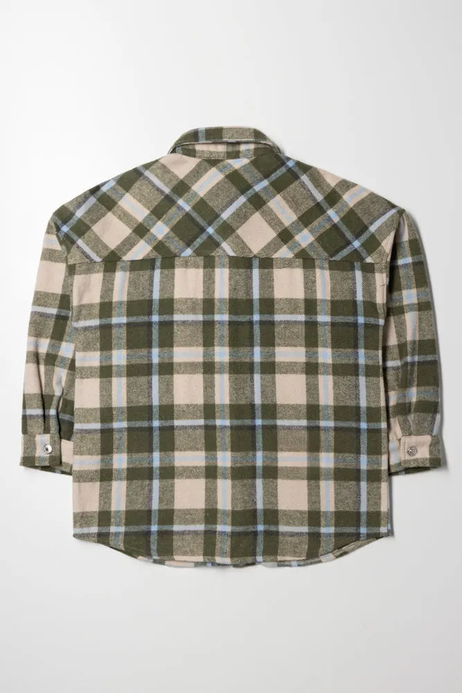 Check Long Sleeve Shirt Green