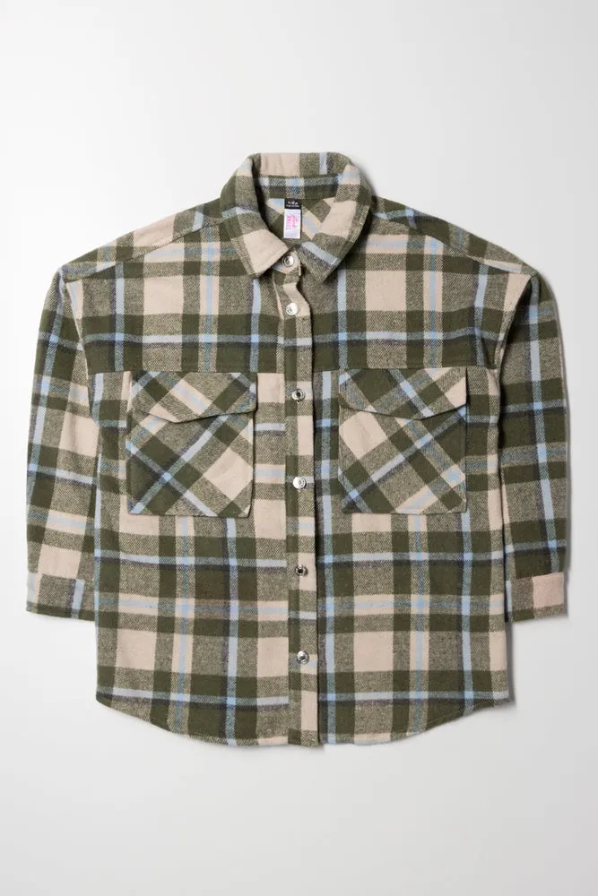 Check Long Sleeve Shirt Green