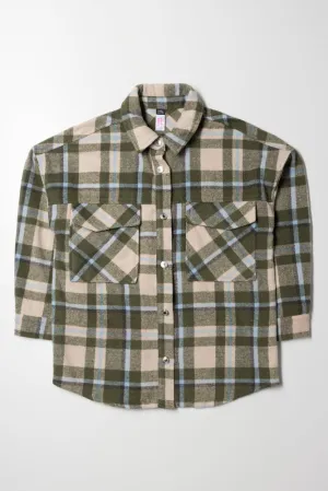 Check Long Sleeve Shirt Green