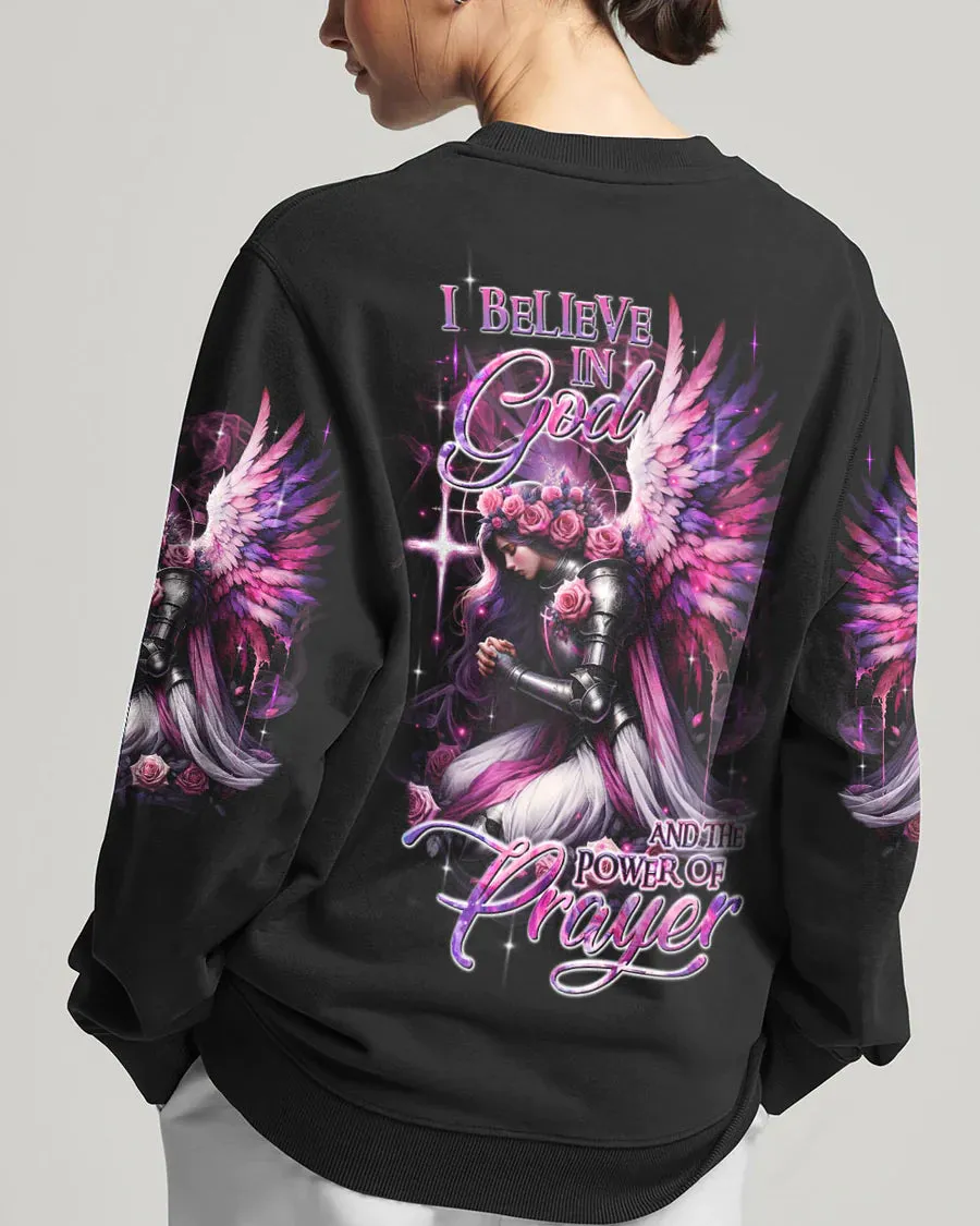 Christianartbag 3D T-Shirt For Women, I Believe In God Warrior Women's All Over Print Shirt, Christian Shirt, Faithful Fashion, 3D Printed Shirts for Christian Women, CABDS02261223
