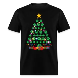 Christmas - Paw Christmas Tree - Family Shirts Men, Woman Christmas T Shirts