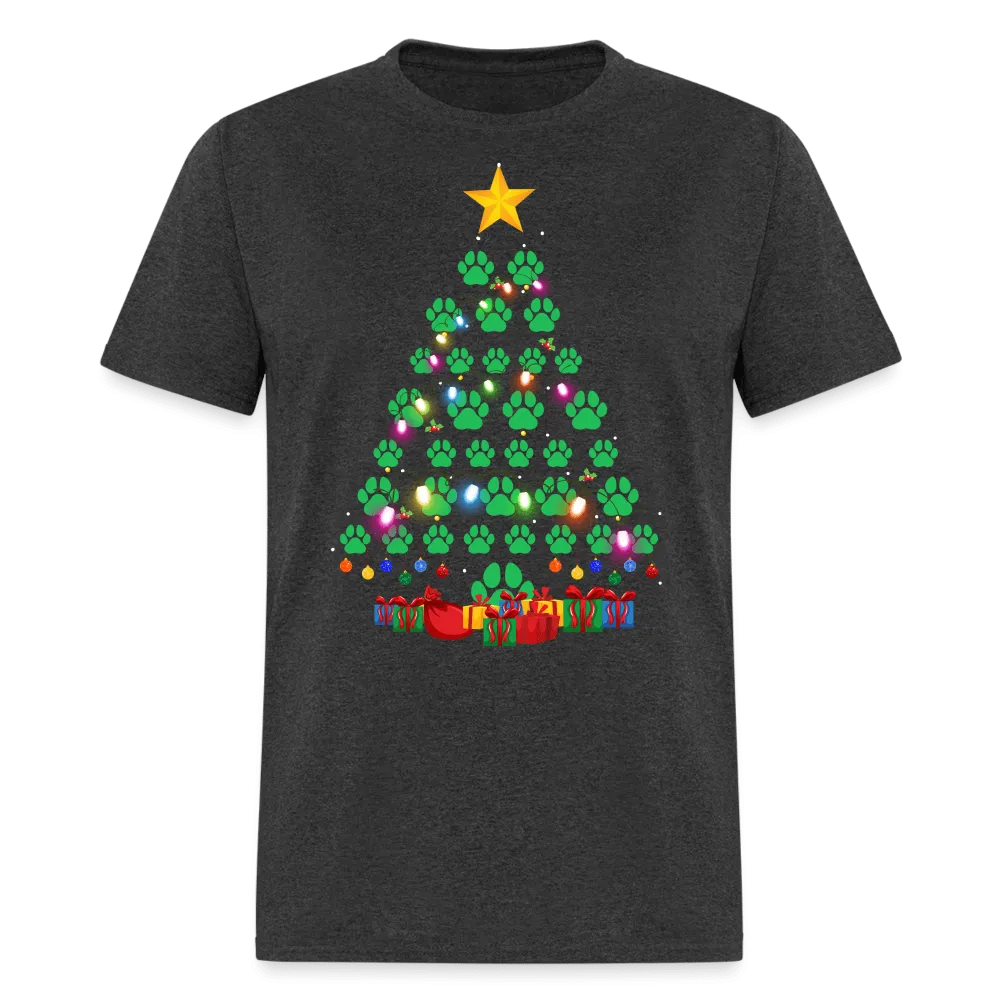 Christmas - Paw Christmas Tree - Family Shirts Men, Woman Christmas T Shirts
