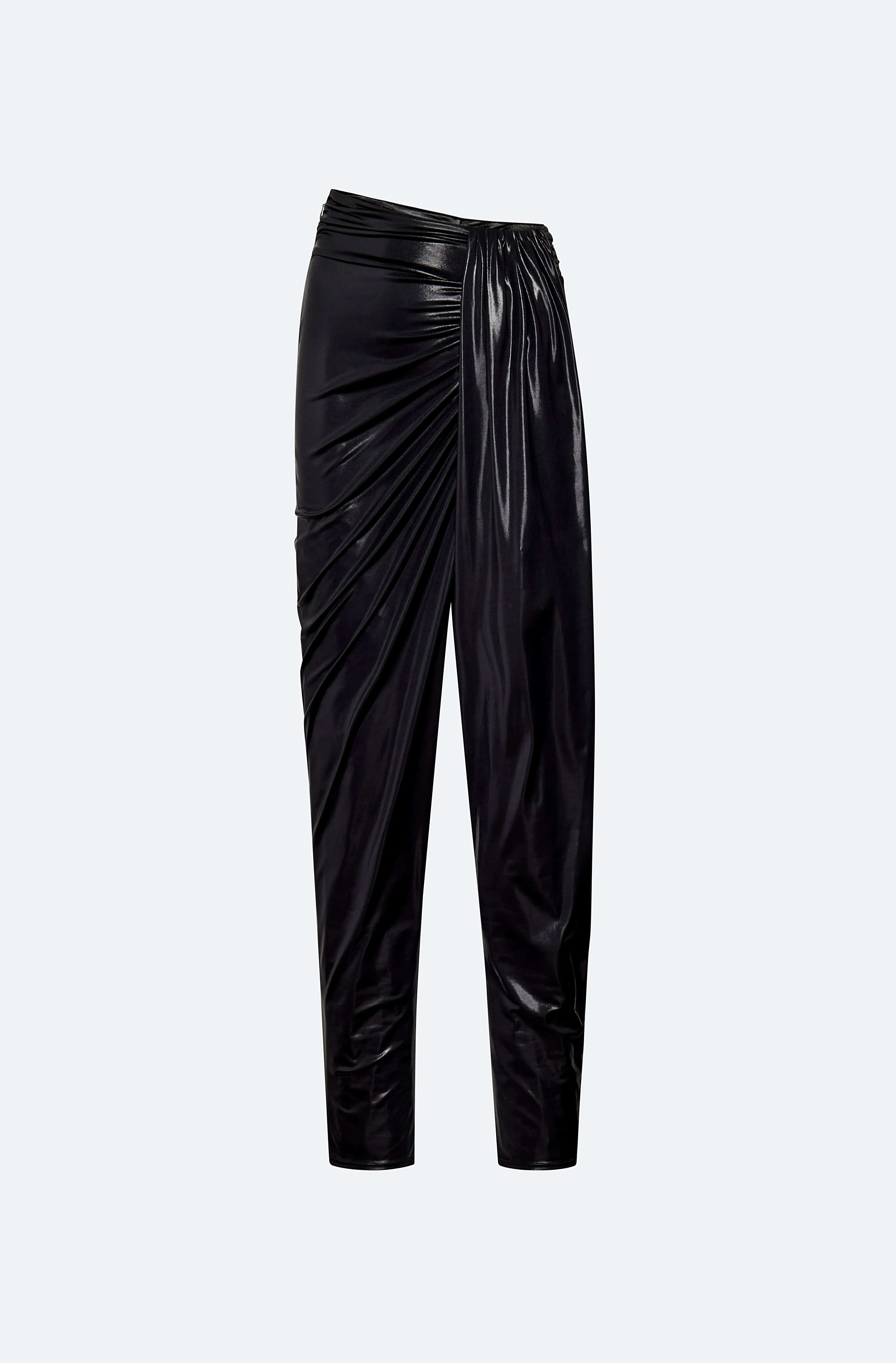 Coated Jersey Draped Pant