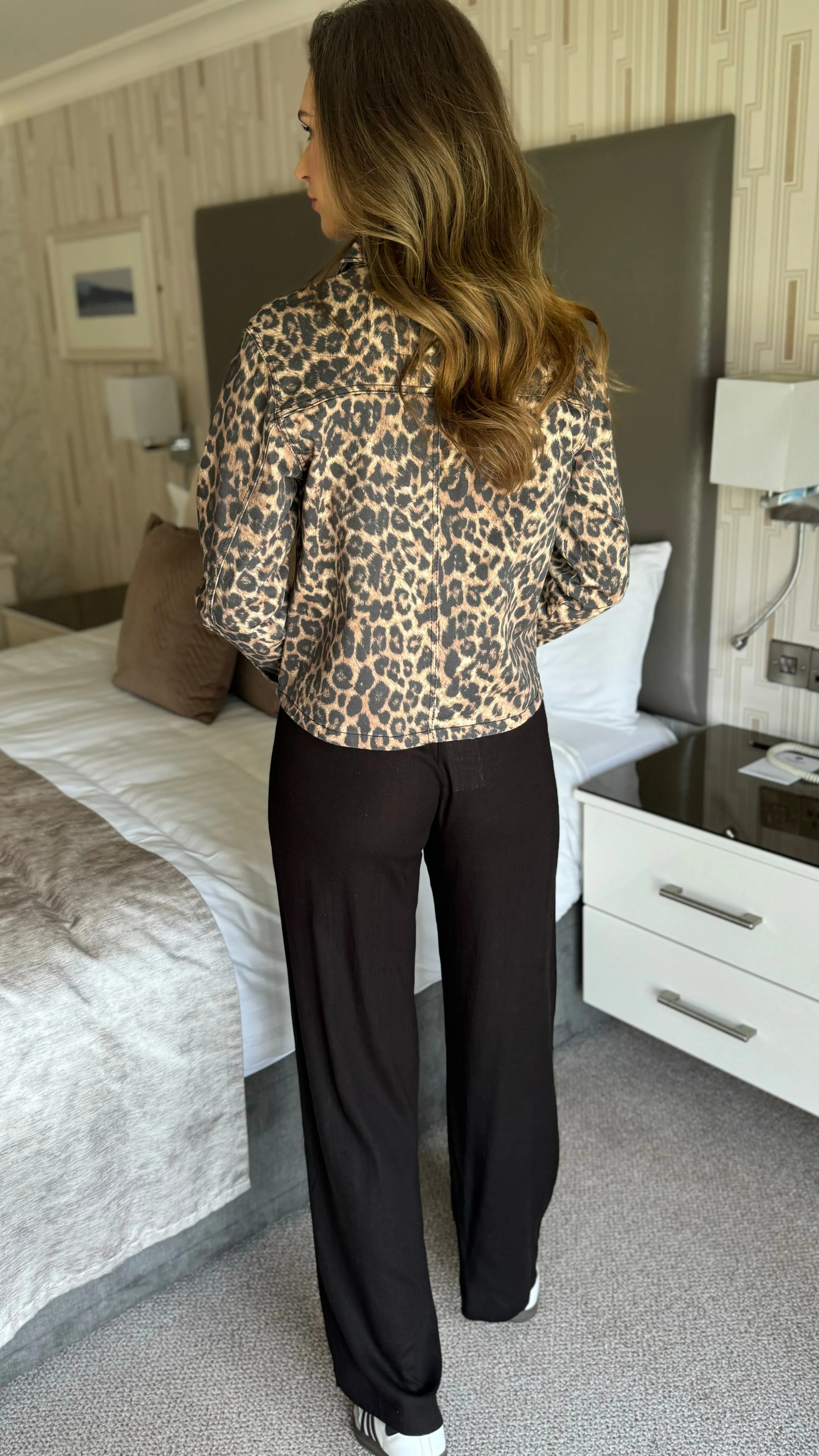Colette Brown Leopard Print Twill Jacket