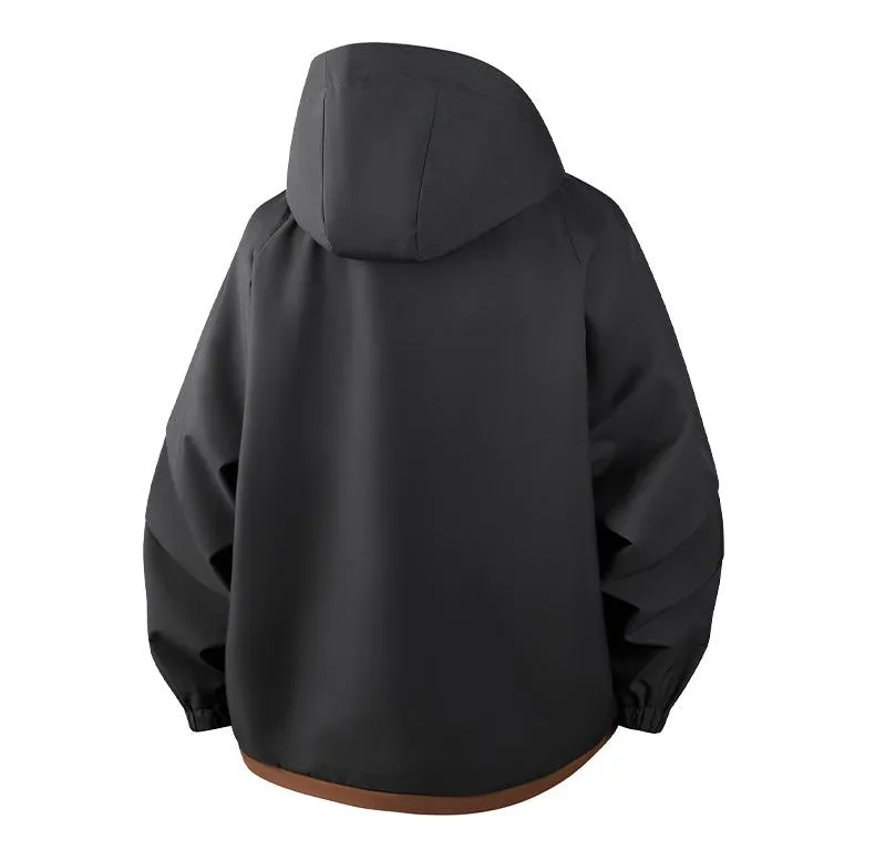 Color-Blocked Easy-to-Clean Rain Jacket for Men
