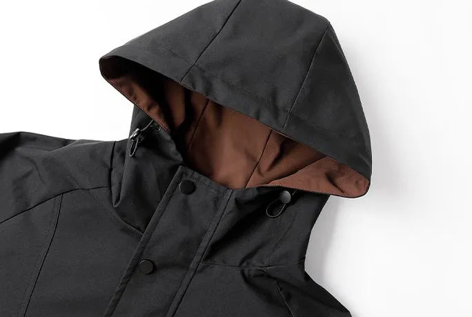 Color-Blocked Easy-to-Clean Rain Jacket for Men
