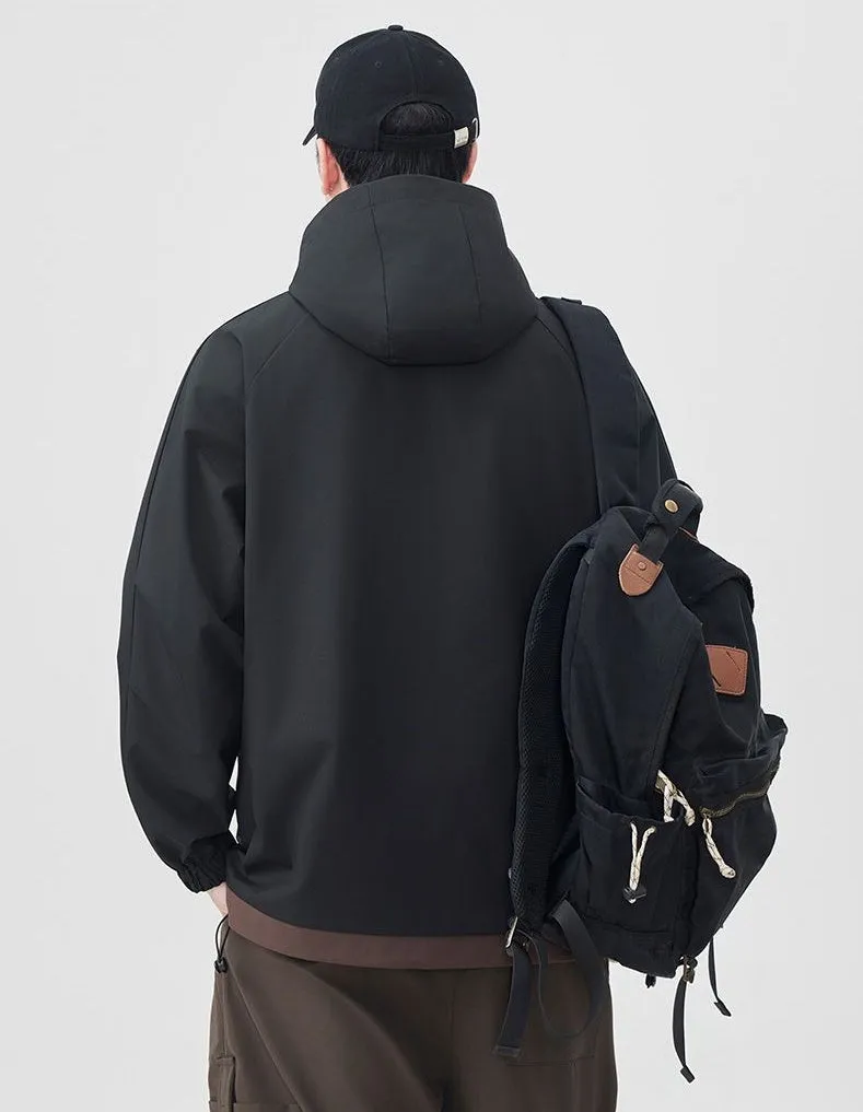 Color-Blocked Easy-to-Clean Rain Jacket for Men