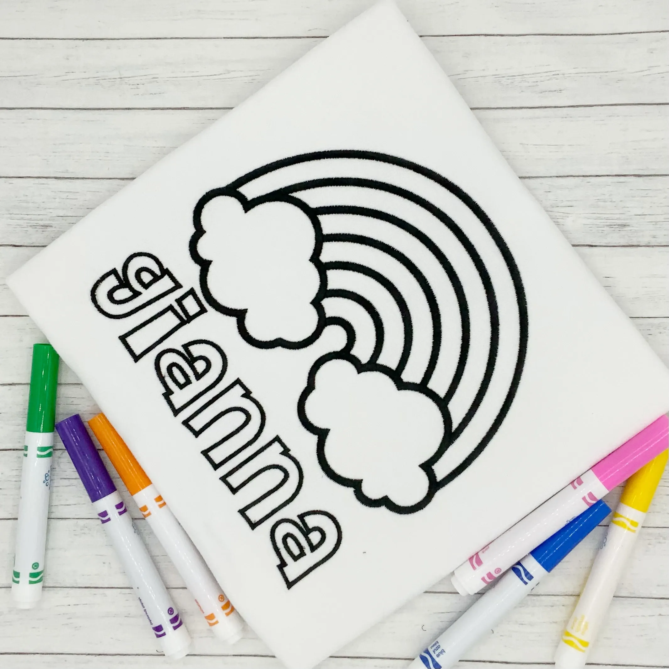 Color Me Embroidery - Rainbow - Washable Markers Included