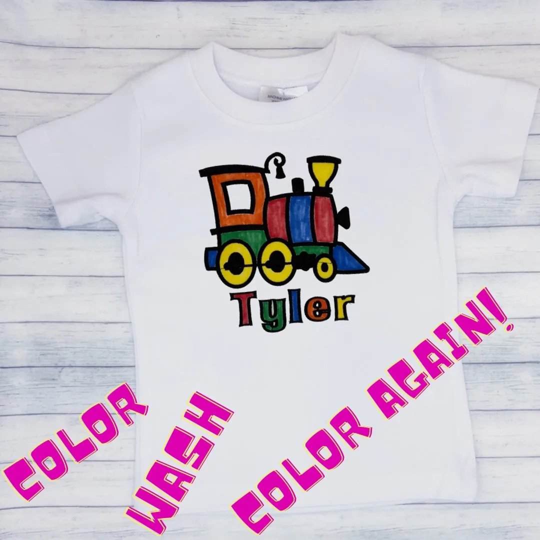 Color Me Embroidery - Tractor - Washable Markers Included