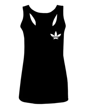 Cool Marijuana Weed Leaf Stoner Day Front and Back  women's Tank Top sleeveless Racerback