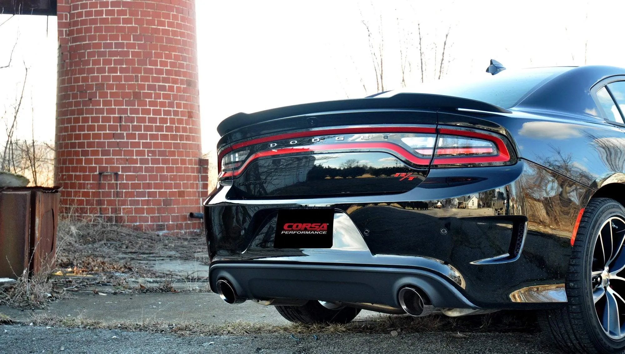 Corsa 2.75 IN Axle-Back Single 4.5 IN Tips Sport Sound Level | 2015-22 Charger, 300 5.7L 6.4L 6.2L
