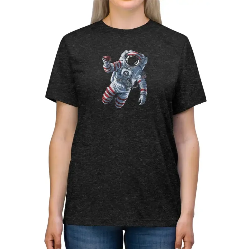Cosmic Triblend Tee Astronaut with Red Apple Style