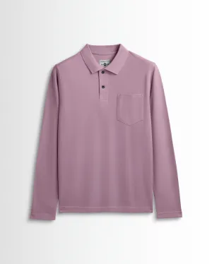 Cotton Polo Full Sleeve Pocket Unisex Soft Berry