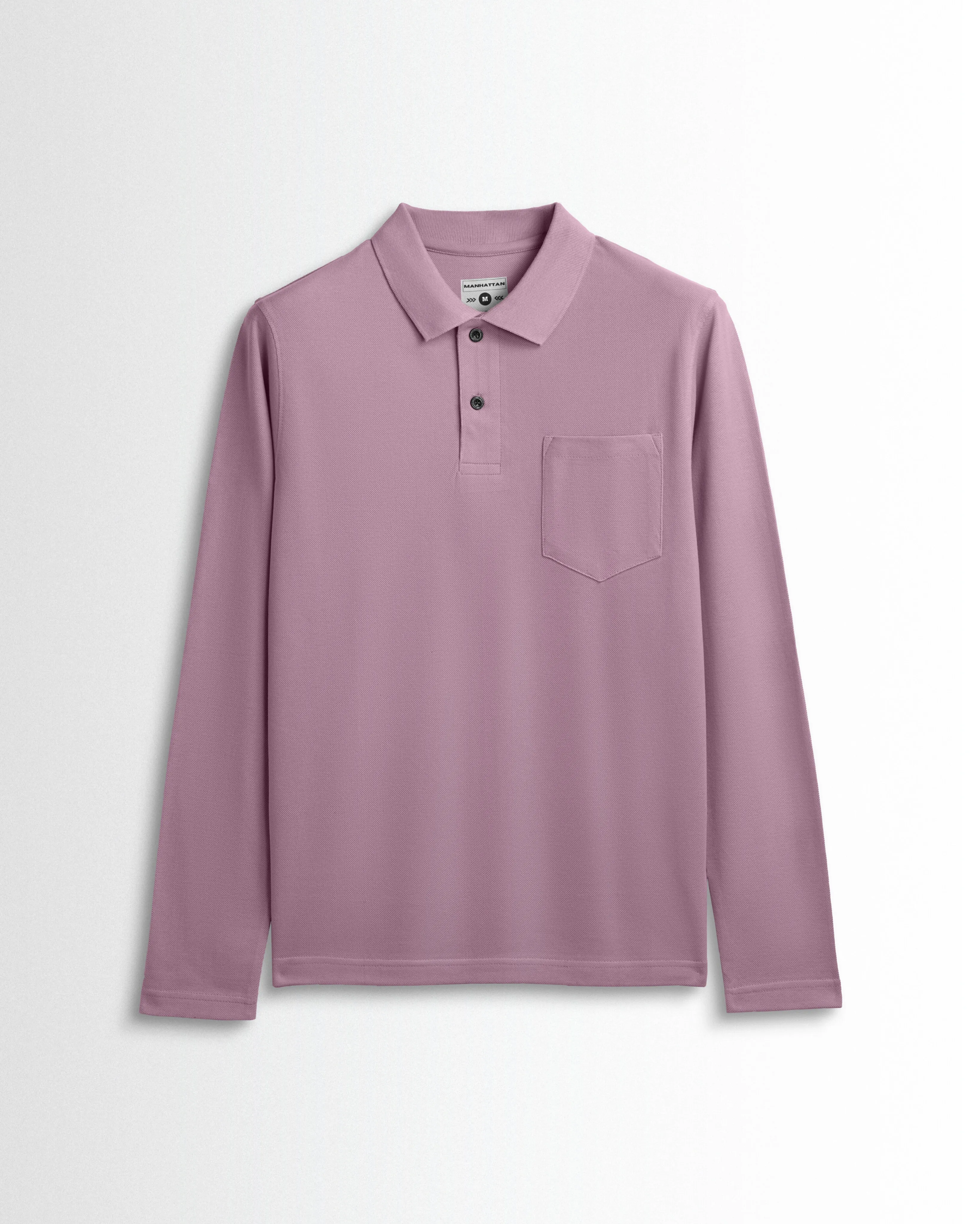Cotton Polo Full Sleeve Pocket Unisex Soft Berry